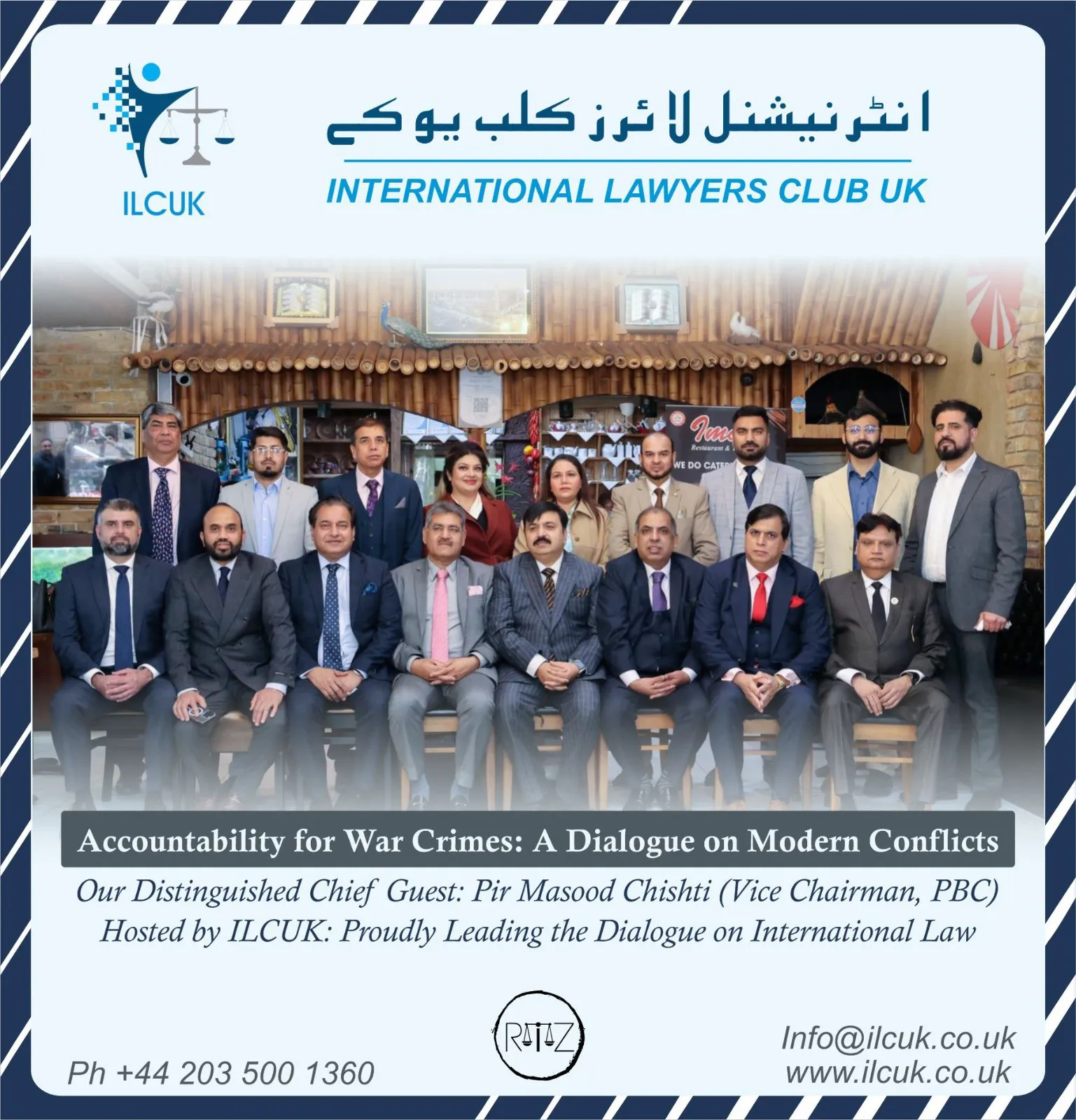 International Lawyers Club UK (ILCUK) Successfully Hosts High-Level Legal Dialogue on Accountability for War Crimes