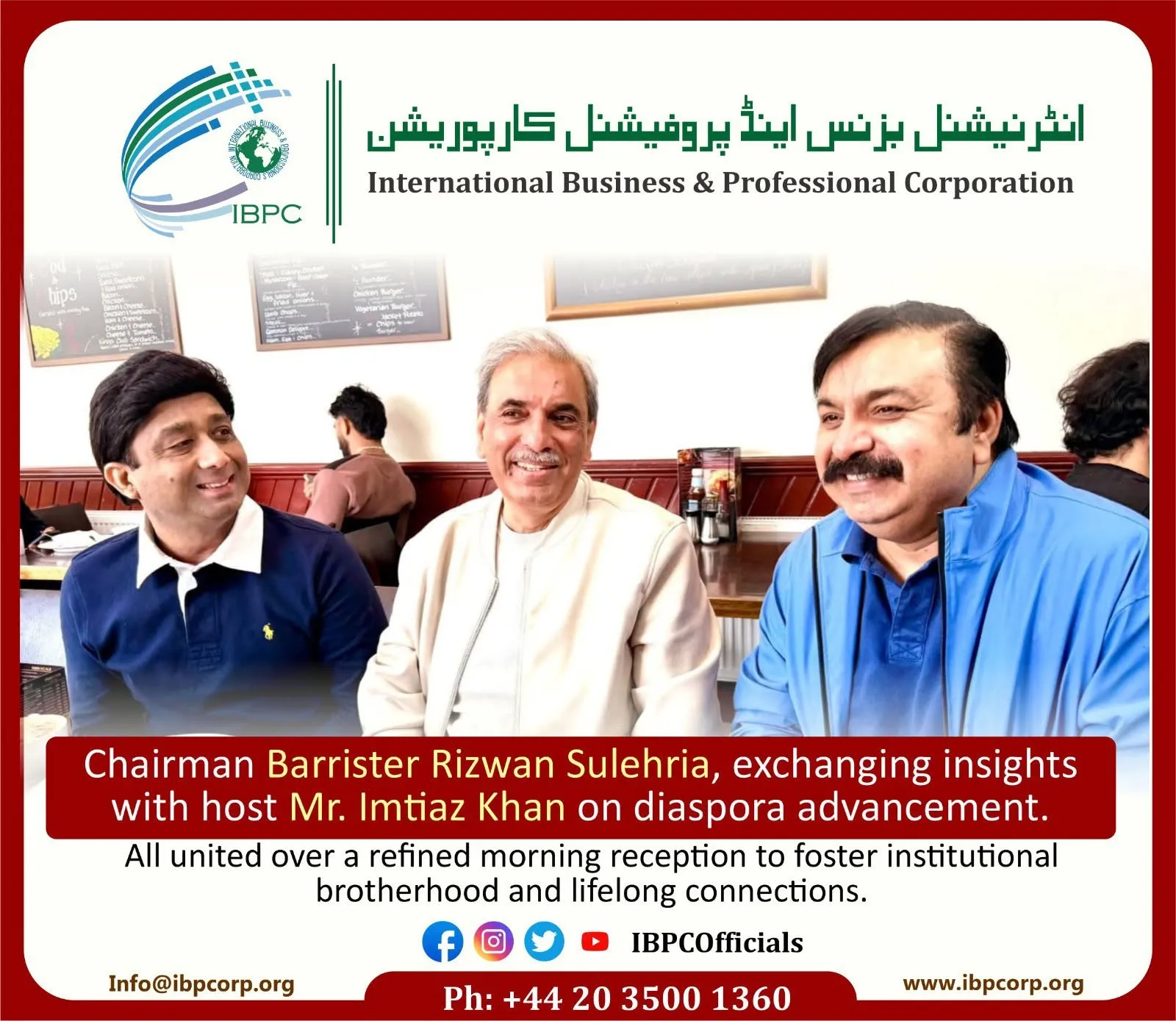 IBPC Executive Morning Reception – Dialogue, Collaboration & Community Engagement